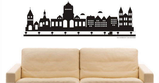 WANDTATTOO e718 Skyline Stadt - Bad Homburg vor der Höhe (Deutschland) Design 2