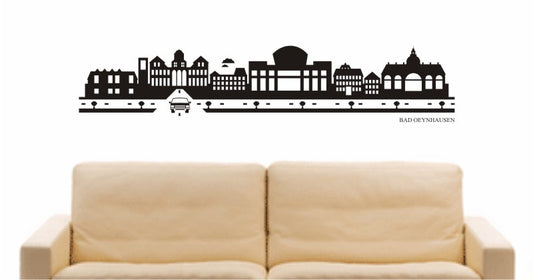 WANDTATTOO e719 Skyline Stadt - Bad Oeynhausen (Deutschland) Design 2