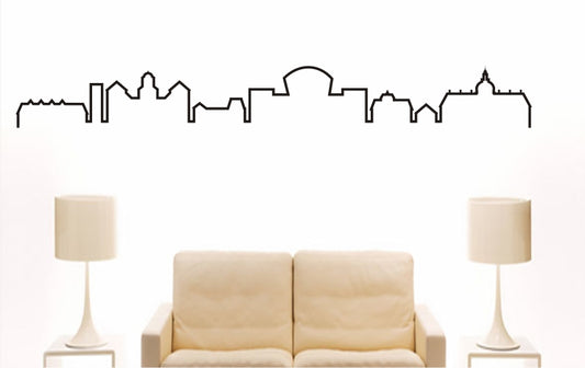 WANDTATTOO e719 Skyline Stadt - Bad Oeynhausen (Deutschland) Design 4