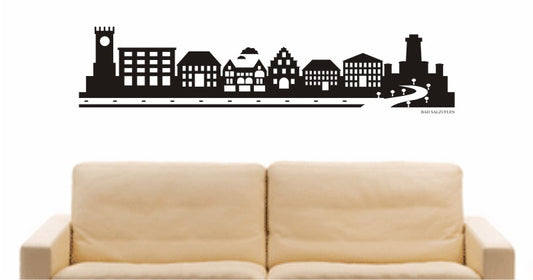 WANDTATTOO e720 Skyline Stadt - Bad Salzuflen (Deutschland) Design 2