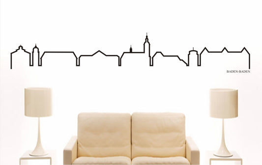 WANDTATTOO e721 Skyline Stadt - Baden-Baden (Deutschland) Design 4