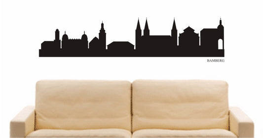 WANDTATTOO e722 Skyline Stadt - Bamberg (Deutschland) Design 1