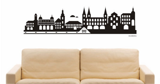 WANDTATTOO e722 Skyline Stadt - Bamberg (Deutschland) Design 2