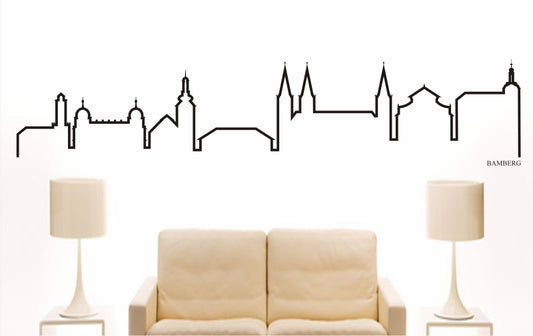 WANDTATTOO e722 Skyline Stadt - Bamberg (Deutschland) Design 4