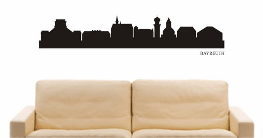 WANDTATTOO e723 Skyline Stadt - Bayreuth (Deutschland) Design 1