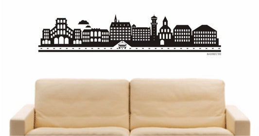 WANDTATTOO e723 Skyline Stadt - Bayreuth (Deutschland) Design 2