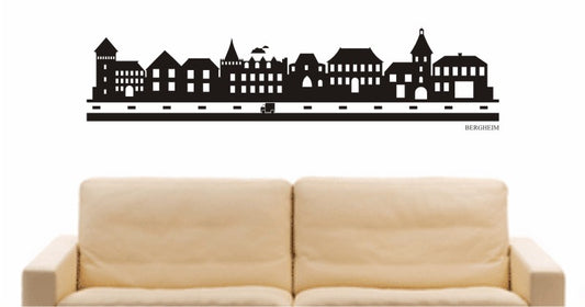 WANDTATTOO e724 Skyline Stadt - Bergheim (Deutschland) Design 2