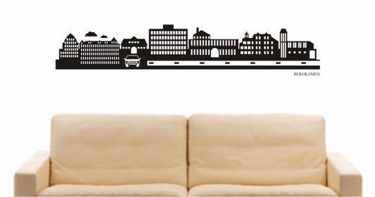 WANDTATTOO e726 Skyline Stadt - Bergkamen (Deutschland) Design 2