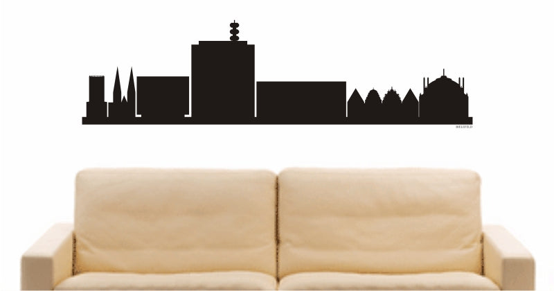 WANDTATTOO e728 Skyline Stadt - Bielefeld (Deutschland) Design 1