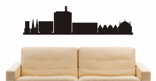 WANDTATTOO e728 Skyline Stadt - Bielefeld (Deutschland) Design 1