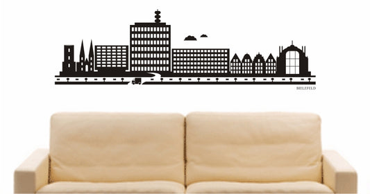 WANDTATTOO e728 Skyline Stadt - Bielefeld (Deutschland) Design 2