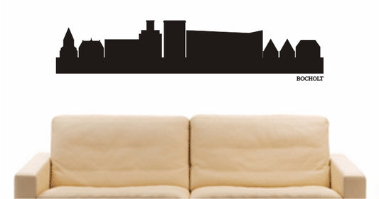 WANDTATTOO e729 Skyline Stadt - Bocholt (Deutschland) Design 1