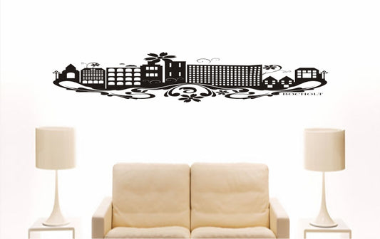 WANDTATTOO e729 Skyline Stadt - Bocholt (Deutschland) Design 3