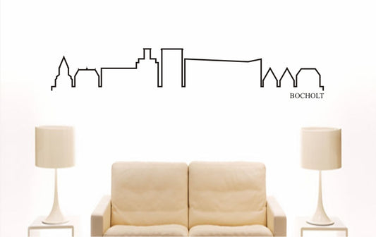 WANDTATTOO e729 Skyline Stadt - Bocholt (Deutschland) Design 4