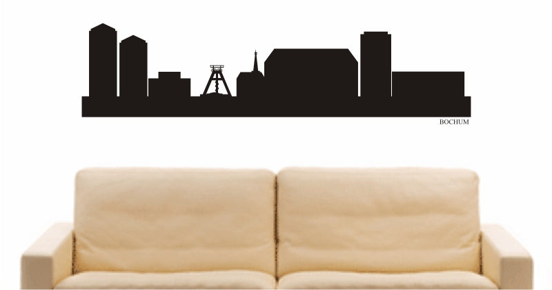 WANDTATTOO e730 Skyline Stadt - Bochum (Deutschland) Design 1