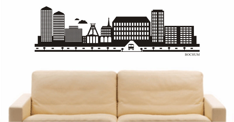 WANDTATTOO e730 Skyline Stadt - Bochum (Deutschland) Design 2