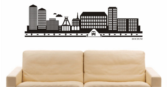 WANDTATTOO e730 Skyline Stadt - Bochum (Deutschland) Design 2