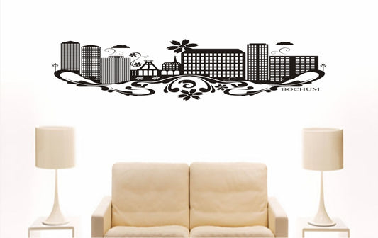 WANDTATTOO e730 Skyline Stadt - Bochum (Deutschland) Design 3