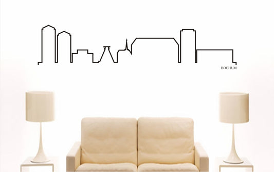 WANDTATTOO e730 Skyline Stadt - Bochum (Deutschland) Design 4