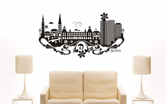 WANDTATTOO e731 Skyline Stadt - Bonn (Deutschland) Design 3