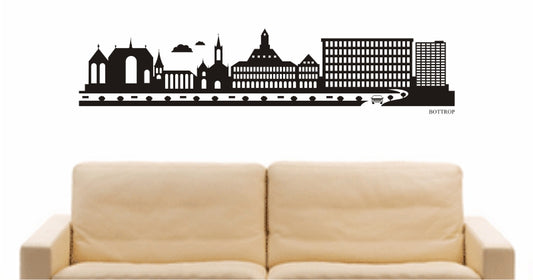 WANDTATTOO e733 Skyline Stadt - Bottrop (Deutschland) Design 2