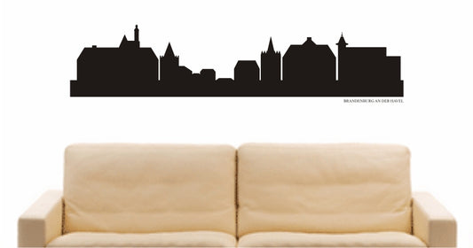 WANDTATTOO e734 Skyline Stadt - Brandenburg an der Havel (Deutschland) Design 1