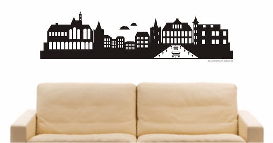 WANDTATTOO e734 Skyline Stadt - Brandenburg an der Havel (Deutschland) Design 2