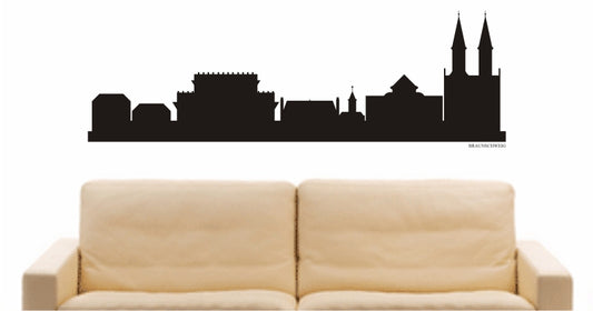WANDTATTOO e735 Skyline Stadt - Braunschweig (Deutschland) Design 1