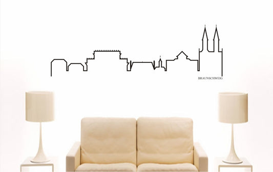 WANDTATTOO e735 Skyline Stadt - Braunschweig (Deutschland) Design 4