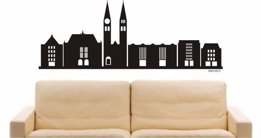 WANDTATTOO e736 Skyline Stadt - Bremen (Deutschland) Design 1