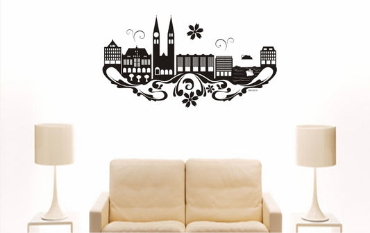 WANDTATTOO e736 Skyline Stadt - Bremen (Deutschland) Design 3