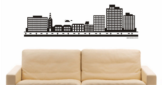 WANDTATTOO e737 Skyline Stadt - Bremerhaven (Deutschland) Design 2
