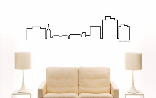 WANDTATTOO e737 Skyline Stadt - Bremerhaven (Deutschland) Design 4