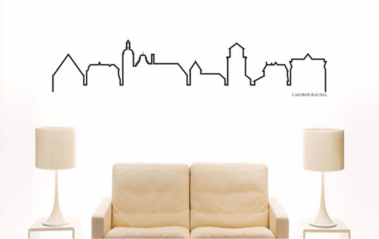 WANDTATTOO e738 Skyline Stadt - Castrop-Rauxel (Deutschland) Design 4