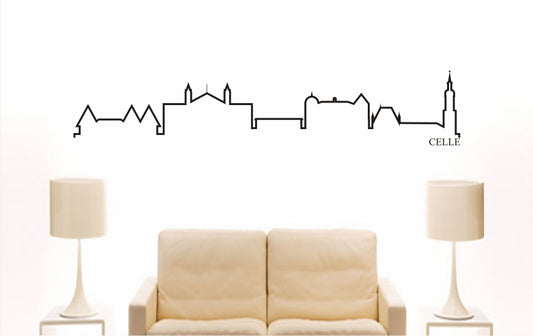 WANDTATTOO e739 Skyline Stadt - Celle (Deutschland) Design 4