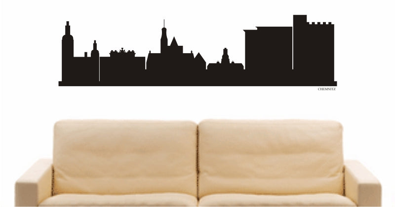 WANDTATTOO e740 Skyline Stadt - chemnitz (Deutschland) Design 1
