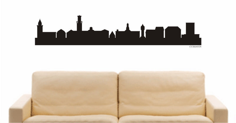 WANDTATTOO e742 Skyline Stadt - Cuxhaven (Deutschland) Design 1