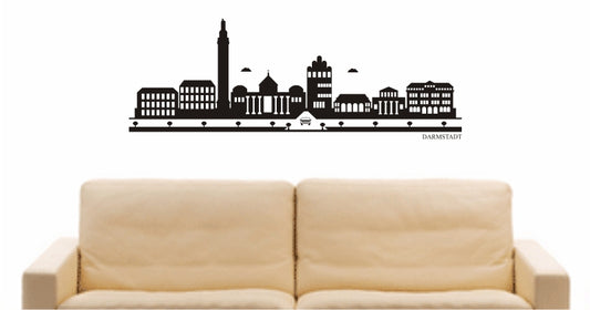 WANDTATTOO e743 Skyline Stadt - Darmstadt (Deutschland) Design 2