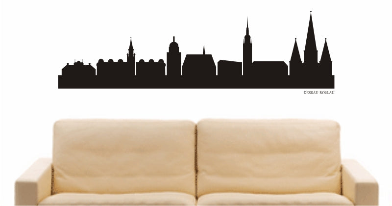 WANDTATTOO e745 Skyline Stadt - Dessau-Roßlau (Deutschland) Design 1