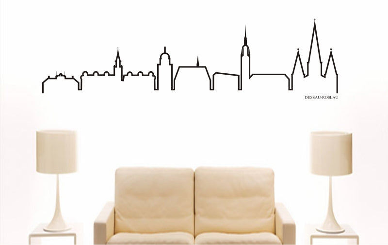 WANDTATTOO e745 Skyline Stadt - Dessau-Roßlau (Deutschland) Design 4