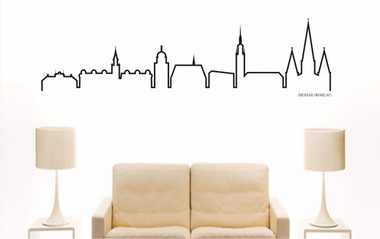 WANDTATTOO e745 Skyline Stadt - Dessau-Roßlau (Deutschland) Design 4