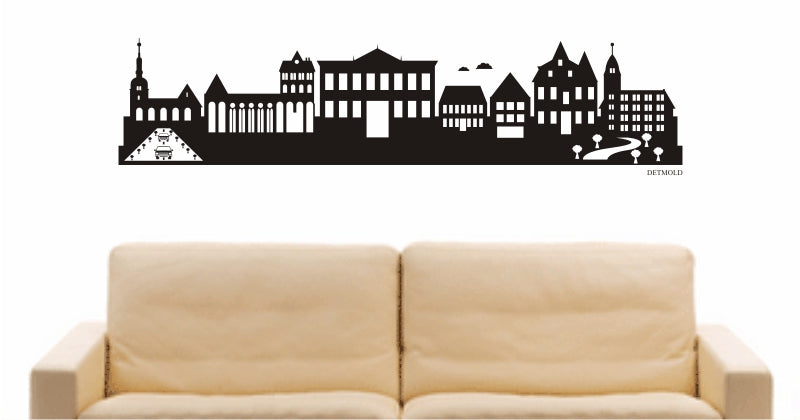 WANDTATTOO e746 Skyline Stadt - Detmold (Deutschland) Design 2