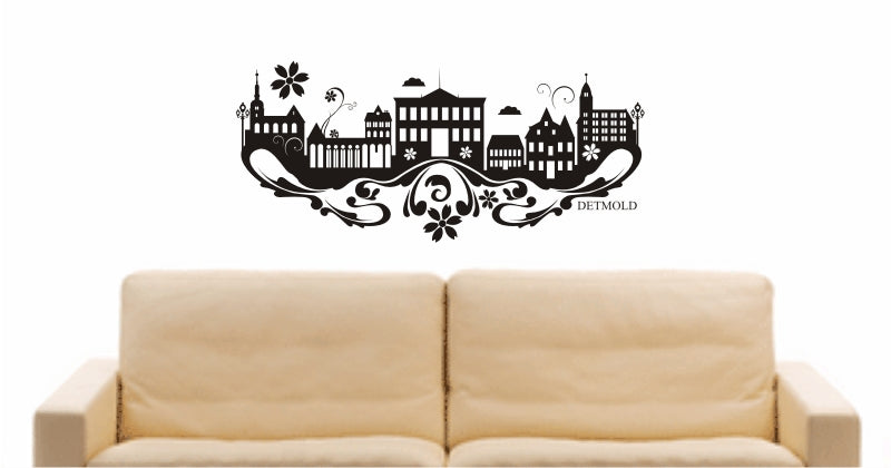 WANDTATTOO e746 Skyline Stadt - Detmold (Deutschland) Design 3