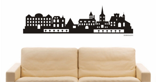 WANDTATTOO e748 Skyline Stadt - Dormagen (Deutschland) Design 2