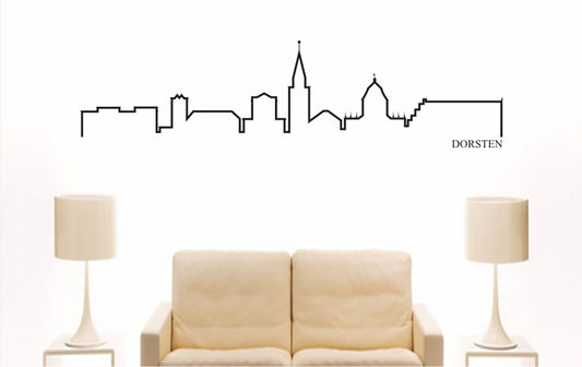 WANDTATTOO e749 Skyline Stadt - Dorsten (Deutschland) Design 4