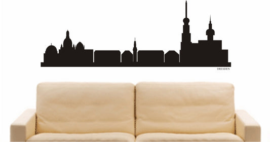 WANDTATTOO e751 Skyline Stadt - Dresden (Deutschland) Design 1