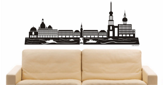 WANDTATTOO e751 Skyline Stadt - Dresden (Deutschland) Design 2