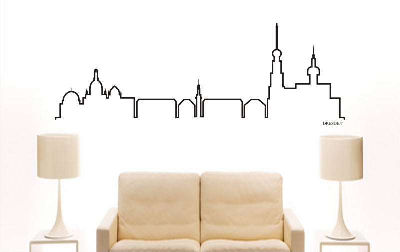 WANDTATTOO e751 Skyline Stadt - Dresden (Deutschland) Design 4
