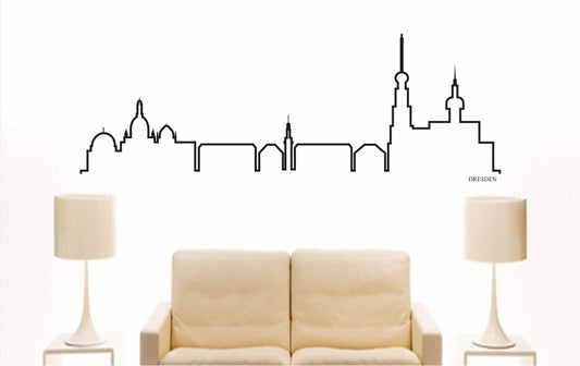 WANDTATTOO e751 Skyline Stadt - Dresden (Deutschland) Design 4