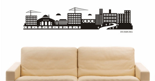 WANDTATTOO e752 Skyline Stadt - Duisburg (Deutschland) Design 2